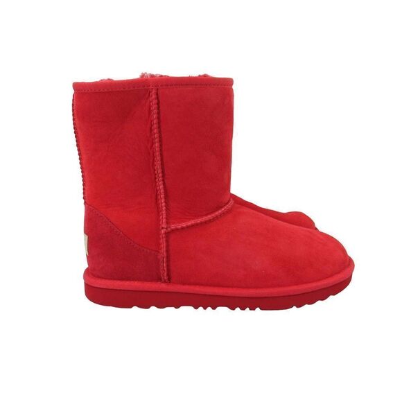UGG Big Kids Classic II Sheepskin Boots in Samba Red SZ 6
